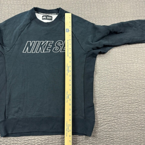Nike SB Crewneck Sweatshirt Men Large Black Skateboarding Skater Spell Out Logo - Picture 11 of 12